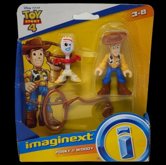 NEW - TOY STORY 4 FORKY AND WOODY IMAGINEXT - Picture 1 of 12